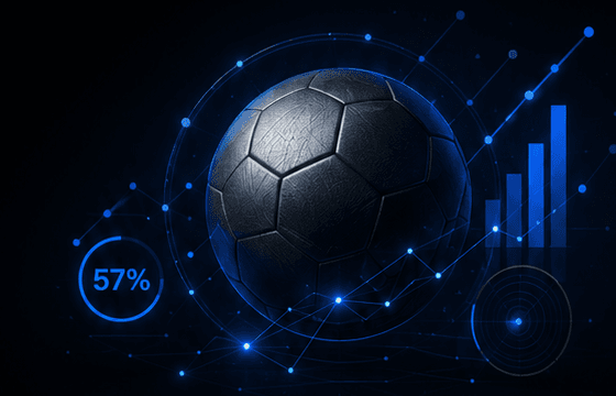 Visual premium de fútbol, inteligencia artificial y análisis de datos